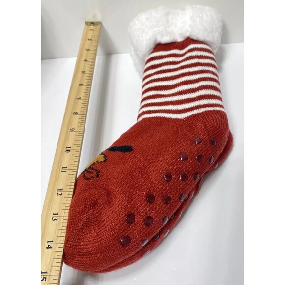 Cozy Reading Warm Long Slipper Style Socks With Grips On Bottom New Women’s - Picture 6 of 6
